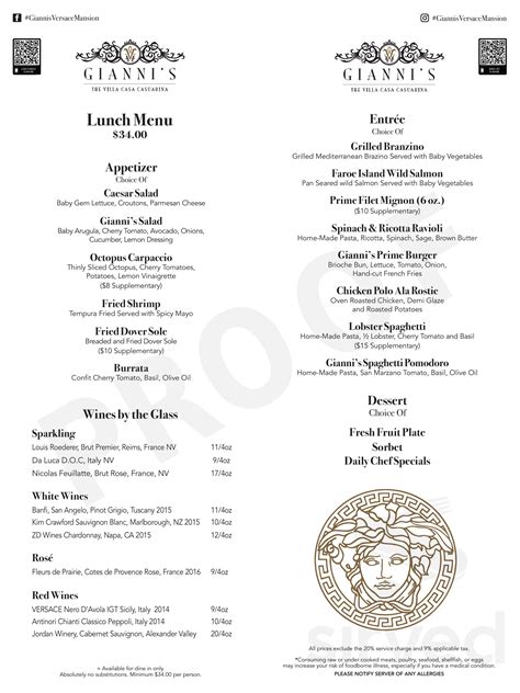 versace miami beach|versace menu.